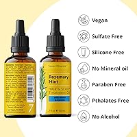 Vista 17 de Seven Minerals, Aceite de romero para el crecimiento del cabello, infundido con proteína de arroz, cafeína, menta y aceites naturales