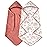 Yoofoss Hooded Baby Towels for Newborn 2 Pack 100% Muslin Organic Cotton Baby Bath Towel with Hood for Babies, Infant, Toddler and Kids, 32x32Inch, Soft and Absorbent Newborn Essential,Pink Rainbow