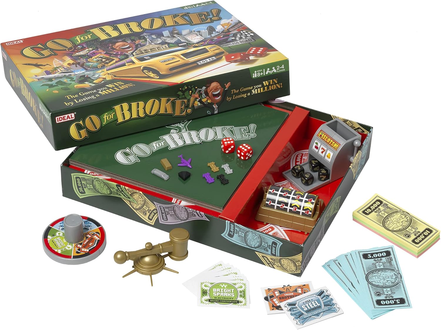 Ideal | Go for Broke: The Game You Win by Losing a Million!| Classic Games | for 2-4 Players | Ages 8+