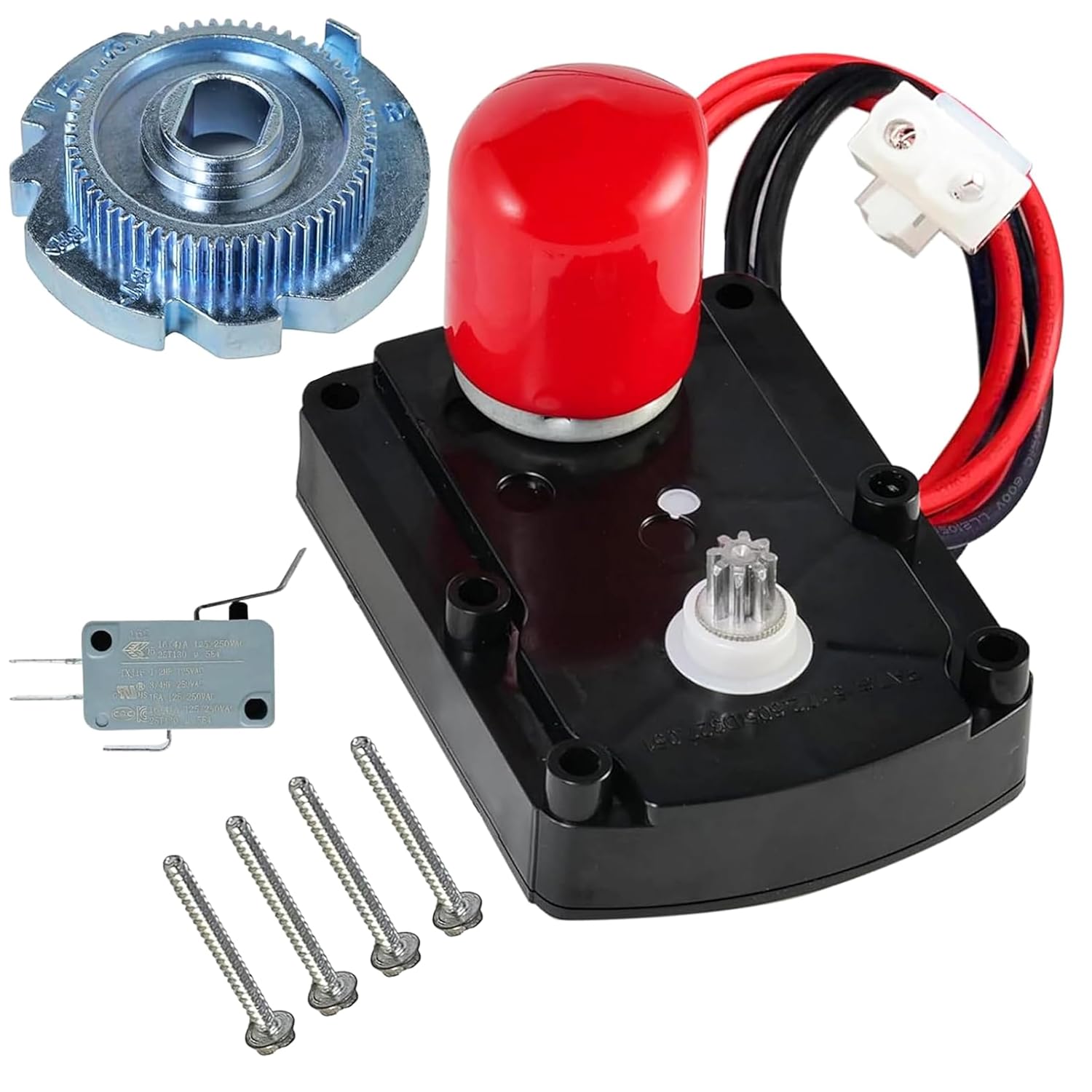 7286039 WS26X10021 Water Softener Valve Motor Part，with 7283489 Cam and Gear for Water Softeners,High Flow Water Softeners Parts and 7305150 Water Softener Rotor Position Switch