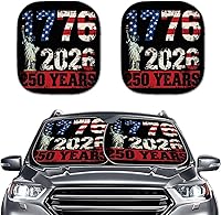 Vista 22 de Mumeson Parasol de dos piezas para parabrisas de automóvil de noche estrellada, parasol para rayos UV y reflector de calor para casi vehículos