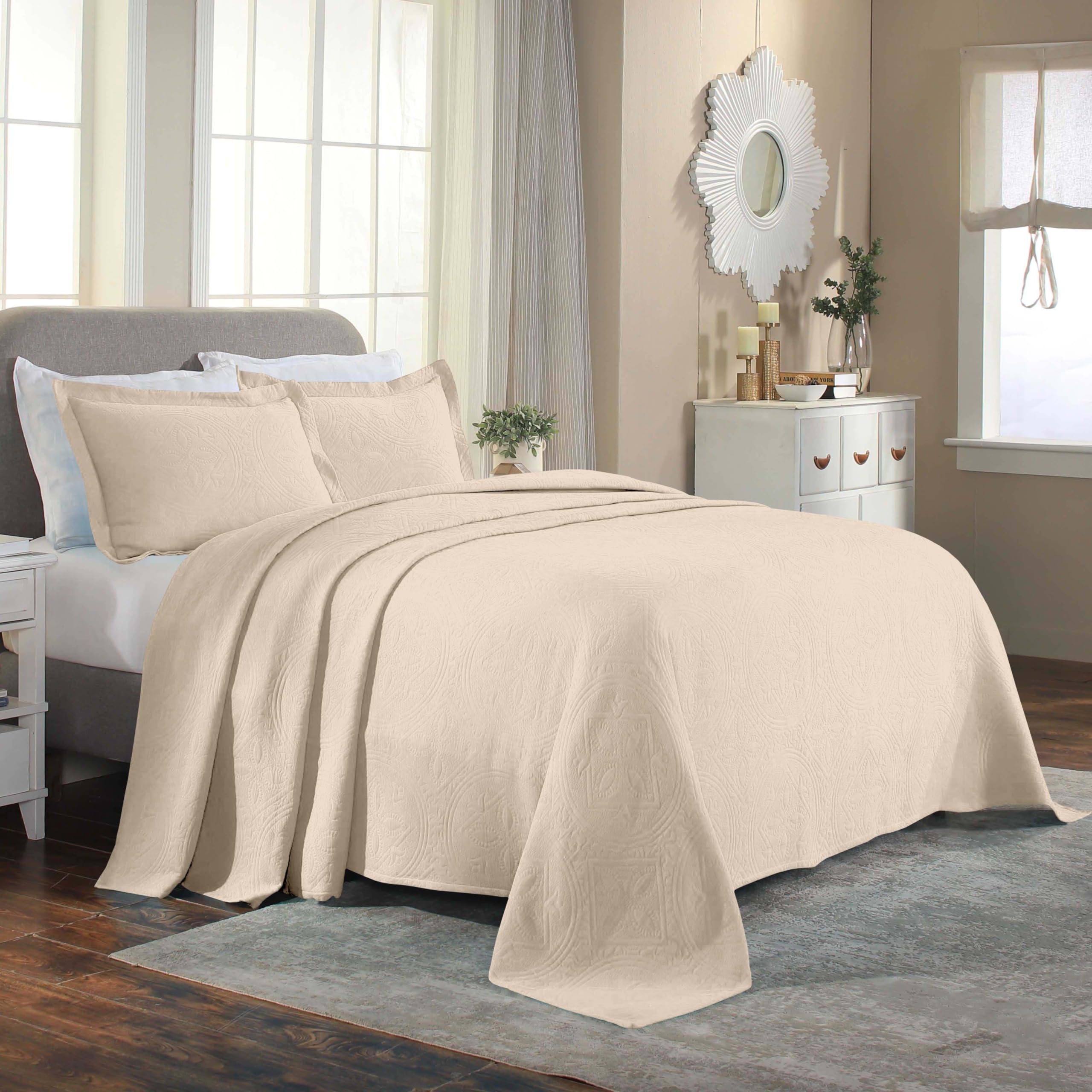 Draps Superior Literie coton ivoire lit double housse de couette adulte