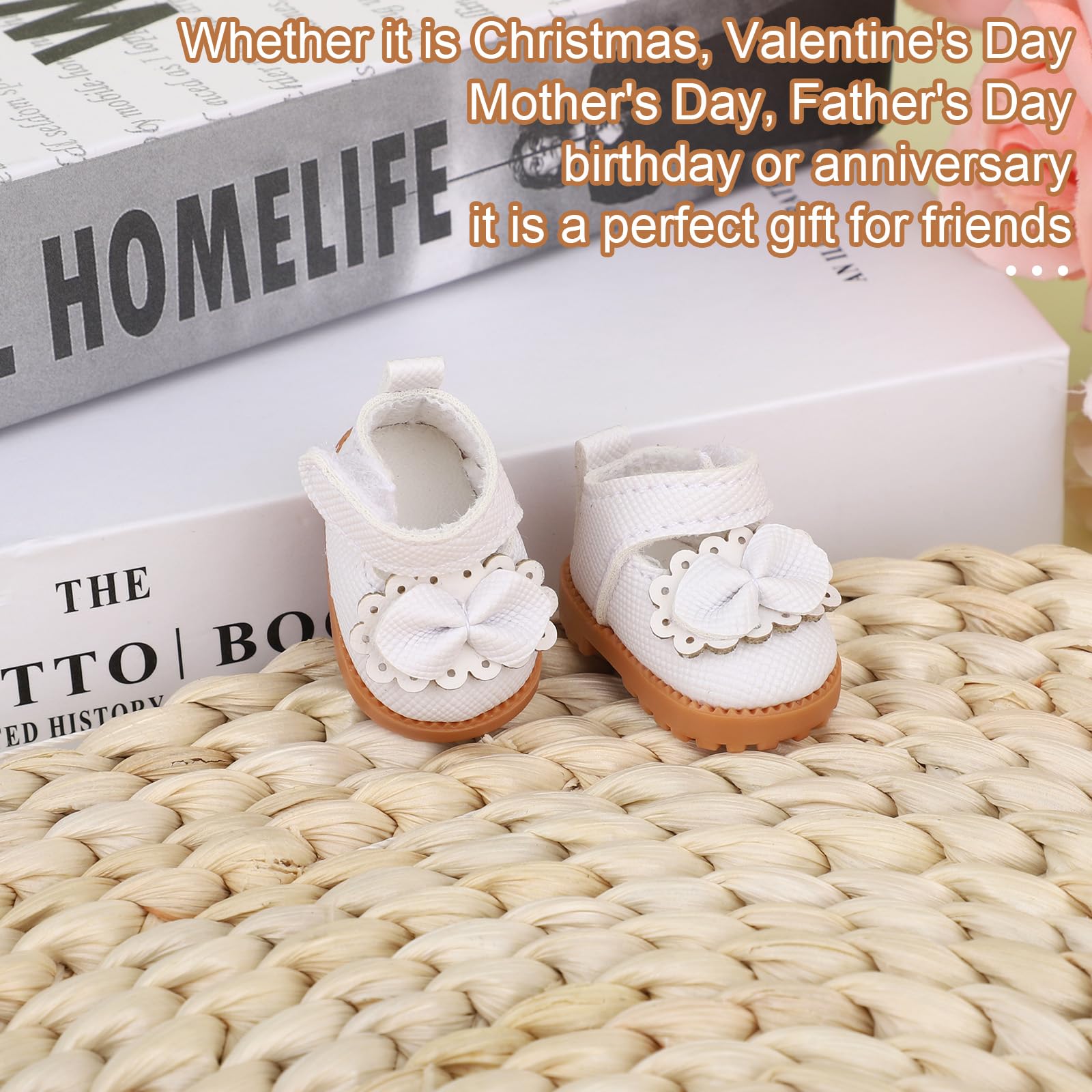 Mikovivi Mini scarpe per bambole, 17 cm, accessori eleganti per bambole da 17 cm