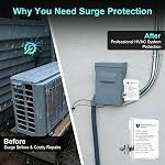 2 Pack AG3000 HVAC Surge Protector 120/240V, Whole House Surge Protective Device for Mini Split and AC, with TPMOV Technology, Type 4X Watertight Enclosure, led Indicator, 6-Year Support