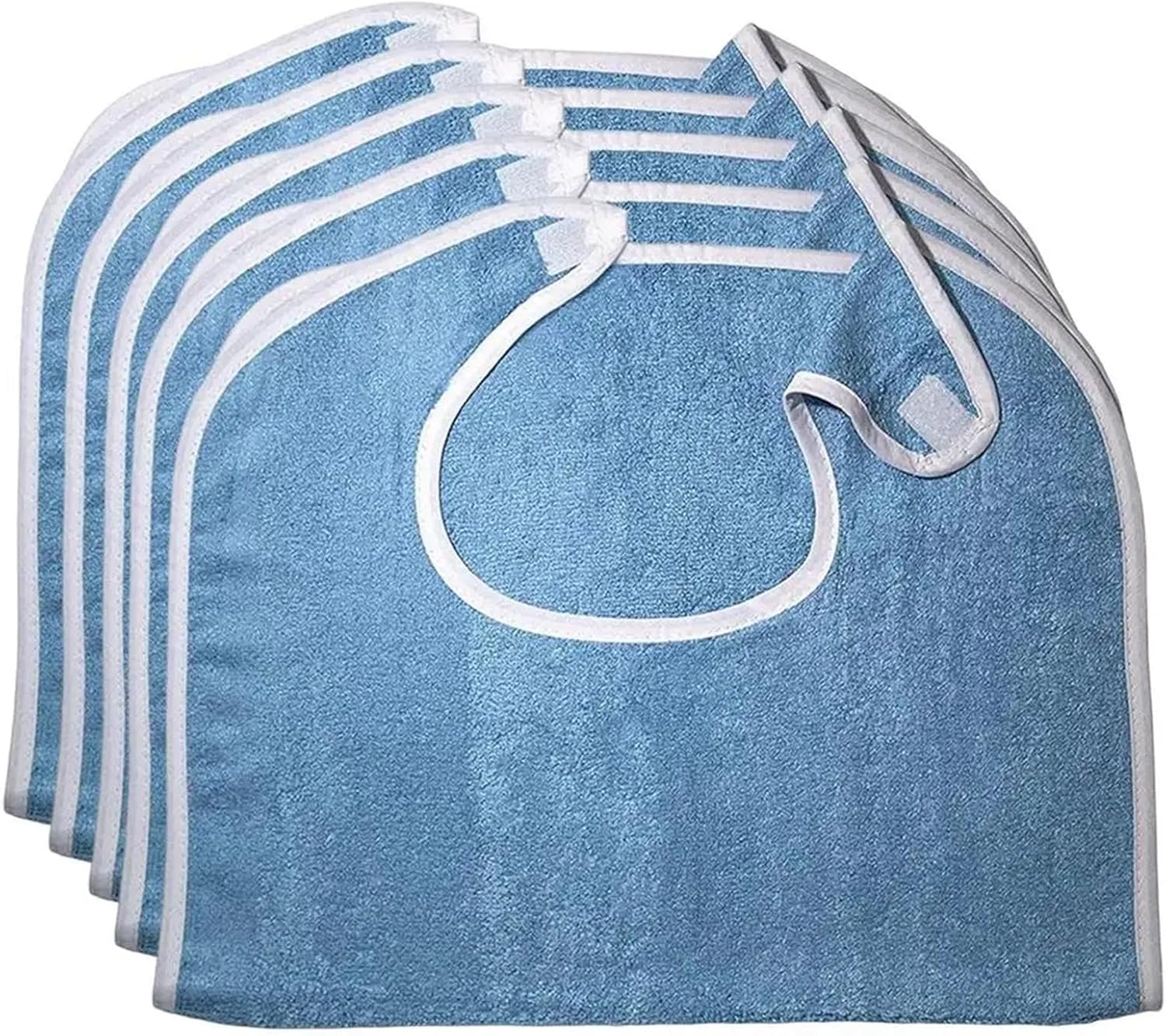 Bibs for Adults 6pcs Adults Dining Clothing Protectors Bib Elderly Aged Mealtime for Eating, Adjustable and Washable