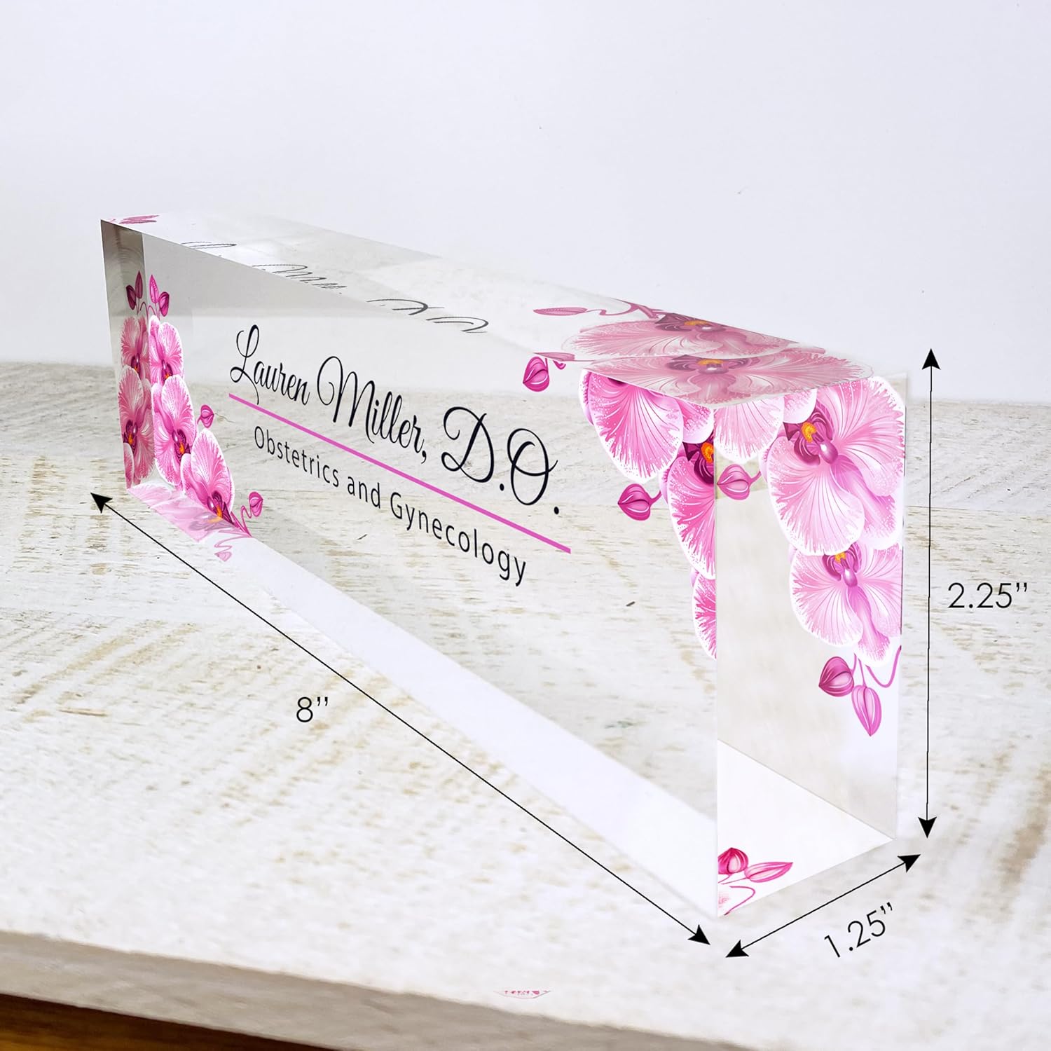 Desk Name Plate for Women, Acrylic Desk Name Plaque, Chiropractor Gift, Personalized Name Plate for Desk, Executive Custom Desk Name Plate - Image 4