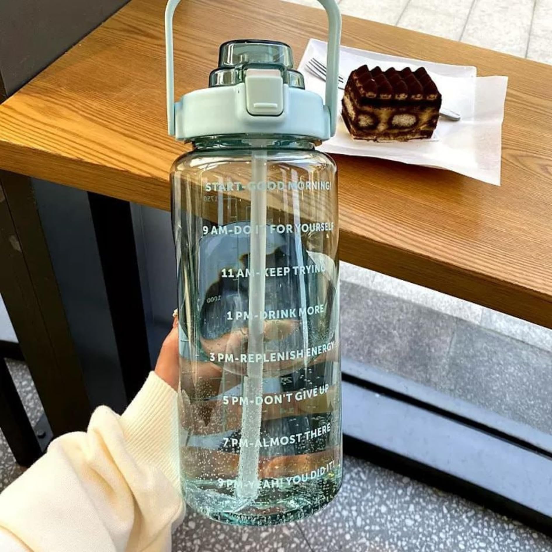 See full amazon price history chart for Viraaji 2 Litre Water Bottle with Motivational Time Marker, Straw & Handle - Leakproof, Durable, Non-Toxic, BPA-Free for Office, School, Gym, Yoga, Outdoor Sports (Pack of 1, Multicolour) Viraaji 2 Litre Water Bottle with Motivational Time Marker, Straw & Handle - Leakproof, Durable, Non-Toxic, BPA-Free for Office, School, Gym, Yoga, Outdoor Sports (Pack of 1, Multicolour) (B0D7LXKNRM) Amazon Price History, Amazon Price Tracker