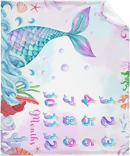 Miniatura 2 de Manta de cola de sirena, para regalo, manta de forro polar súper suave, acogedora manta de franela con aire acondicionado para sofá cama de 60 x 50