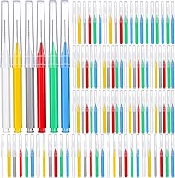 Vista 16 de Patelai 100 piezas de cepillos para limpiador, cepillo interdental, palillo de dientes, cabezal de hilo dental, hilo dental, higiene dental, hilo