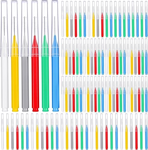 Miniatura 16 de Patelai 100 piezas de cepillos para limpiador, cepillo interdental, palillo de dientes, cabezal de hilo dental, hilo dental, higiene dental, hilo