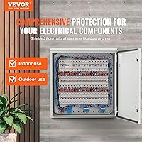 Vista 2 de VEVOR Carcasa Eléctrica, 24'' x 24'' x 8'', Carcasa Exterior NEMA 4, IP65 Impermeable y a Prueba de Polvo de Acero al Carbono Laminado en Frío, Caja