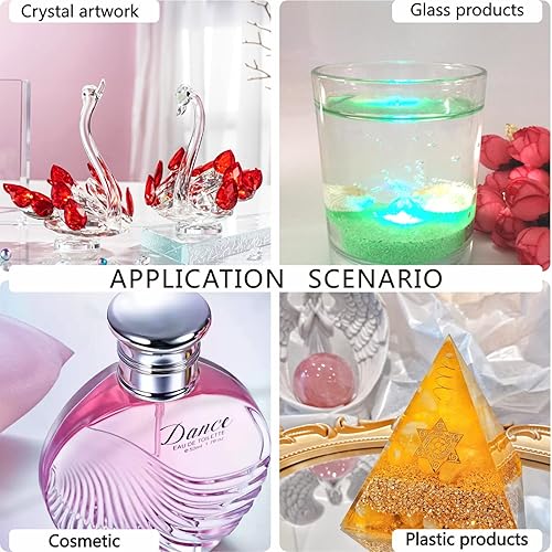 Miniatura 3 de FIEIFI Base de luz LED motorizada giratoria para arte de cristal 3D, base de pantalla de luz LED, decoración de habitación y lámpara de adorno de