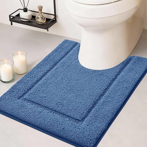 IM HOME Toilet Rugs, Ultra Soft Thick Plush Fluffy Microfiber