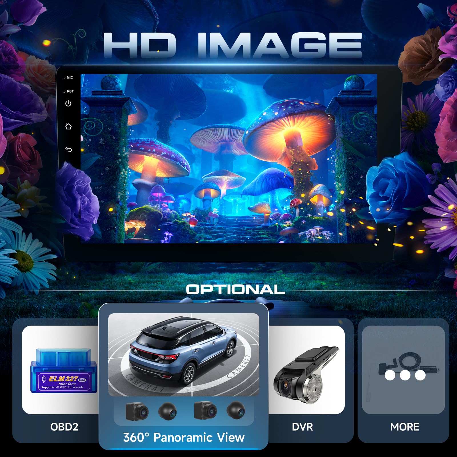 Hodozzy 6G+128G 8 Núcleos Radio para para Renault Clio 3th 2005-2014 Android 2 DIN GPS, Bluetooth HiFi Pantalla Táctil 9 Pulgadas con Carplay Inalámbrico Android Auto, WiFi USB, FM RDS Cámara Atrás