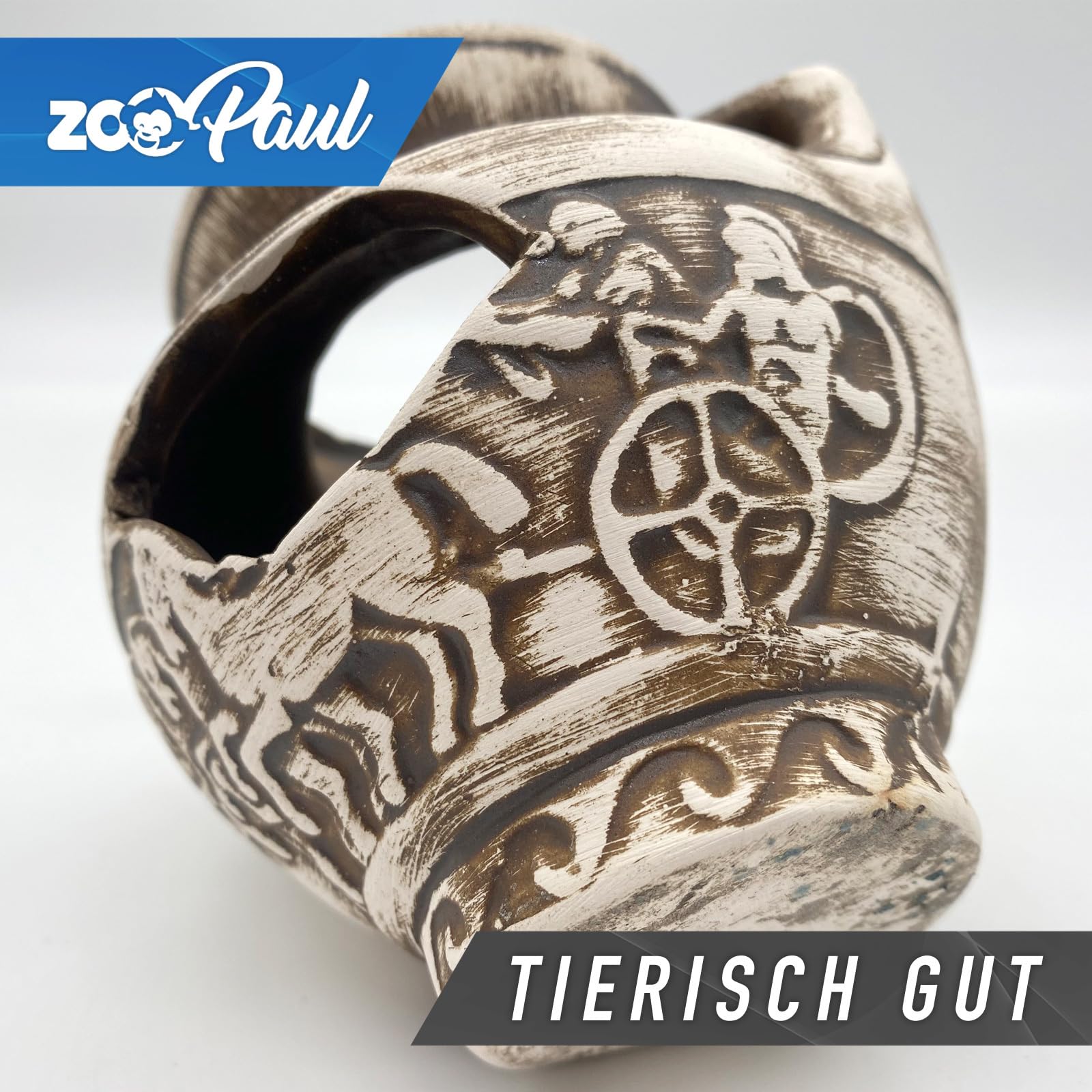 ZooPaul Sprudel Set Keramik Deko und Pumpe + Zubehör Aquarium römische Vase Gefäß Versteck