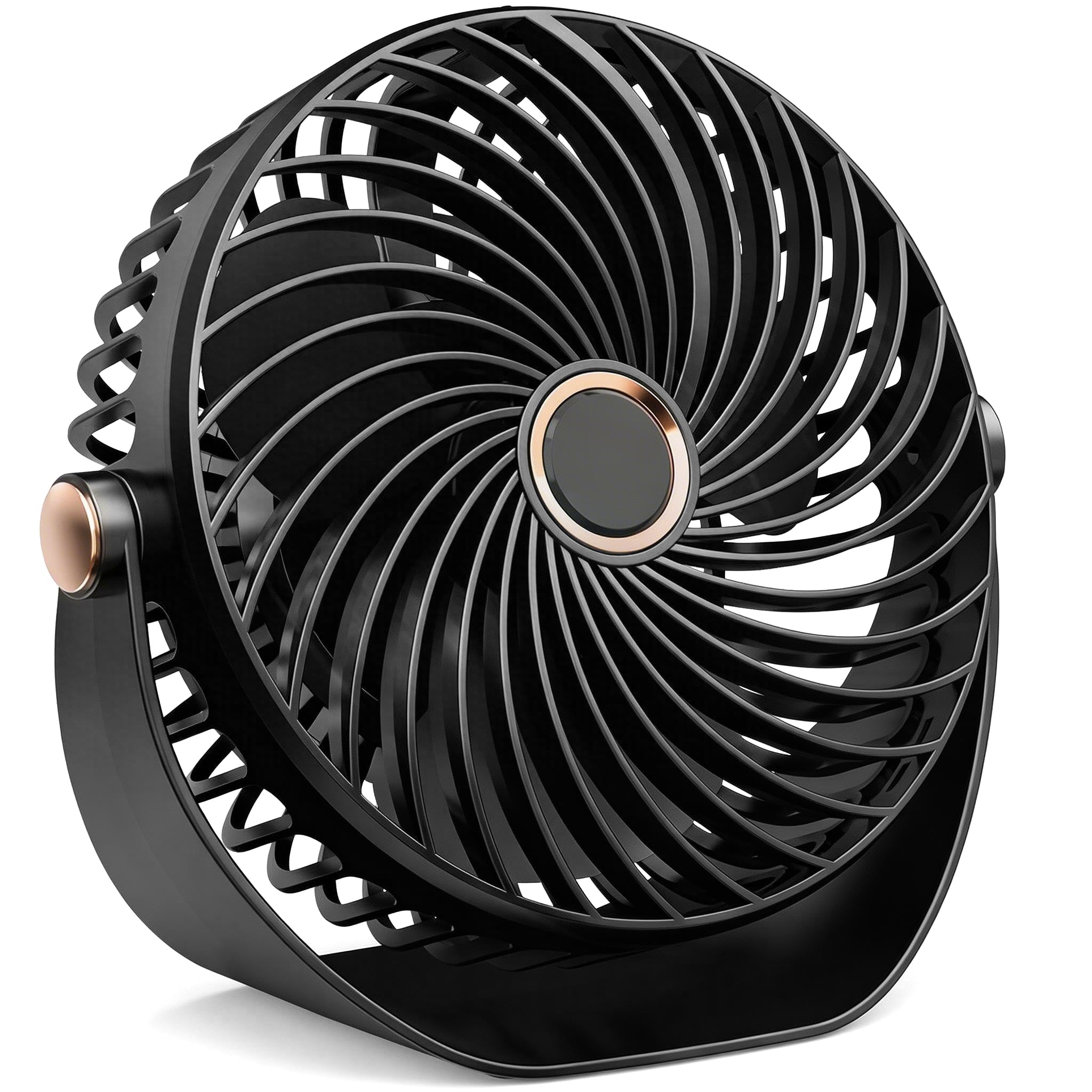 Fashioz Mini Desk Fan, USB Table Fan with 5 Speeds Strong Airflow,Cooling Portable & Ultra-Quiet, Desktop 360°Rotatable Head and Charging for Home Office Bedroom Library Summer Gift — image 1