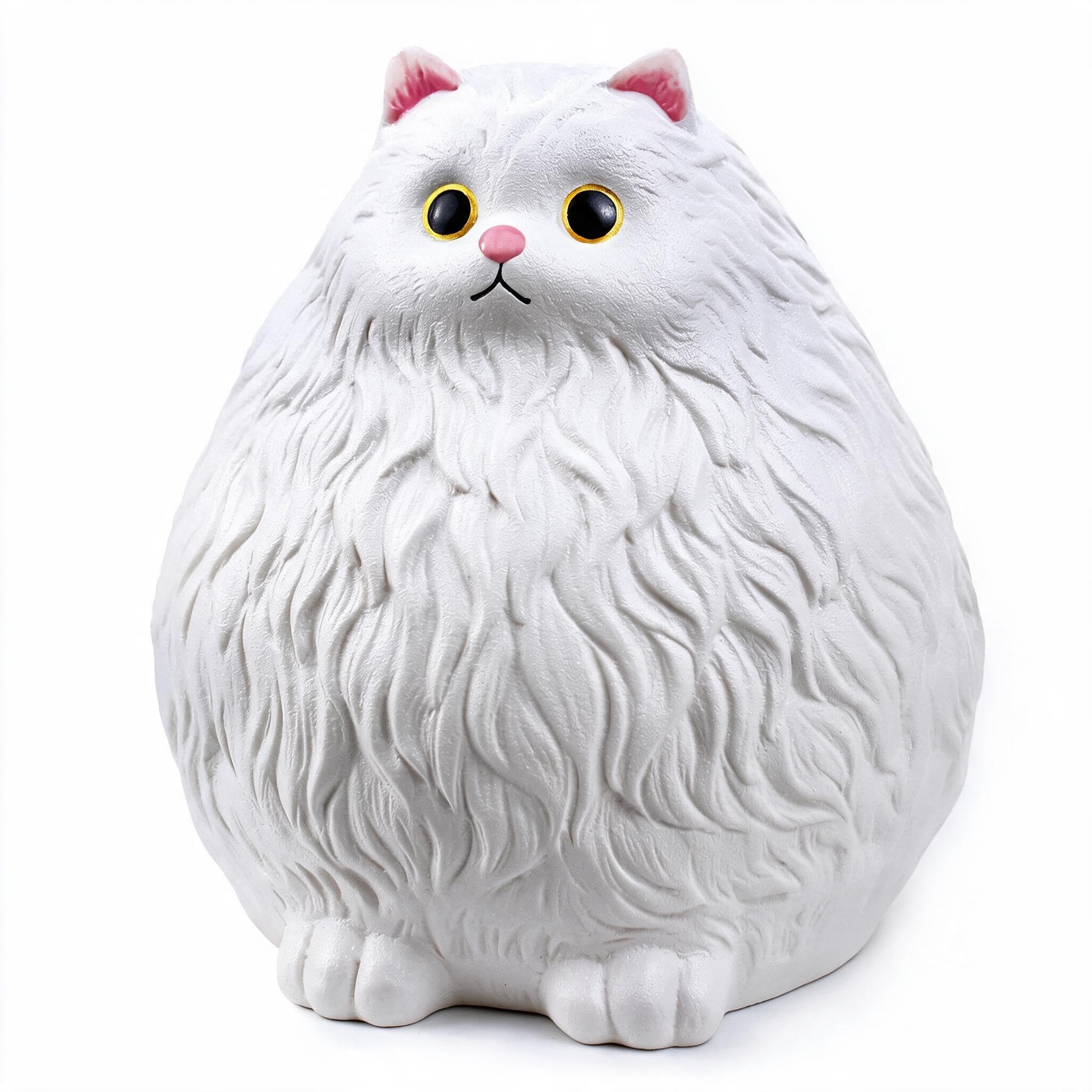 Winsterch White Cat Ceramic Piggy Bank