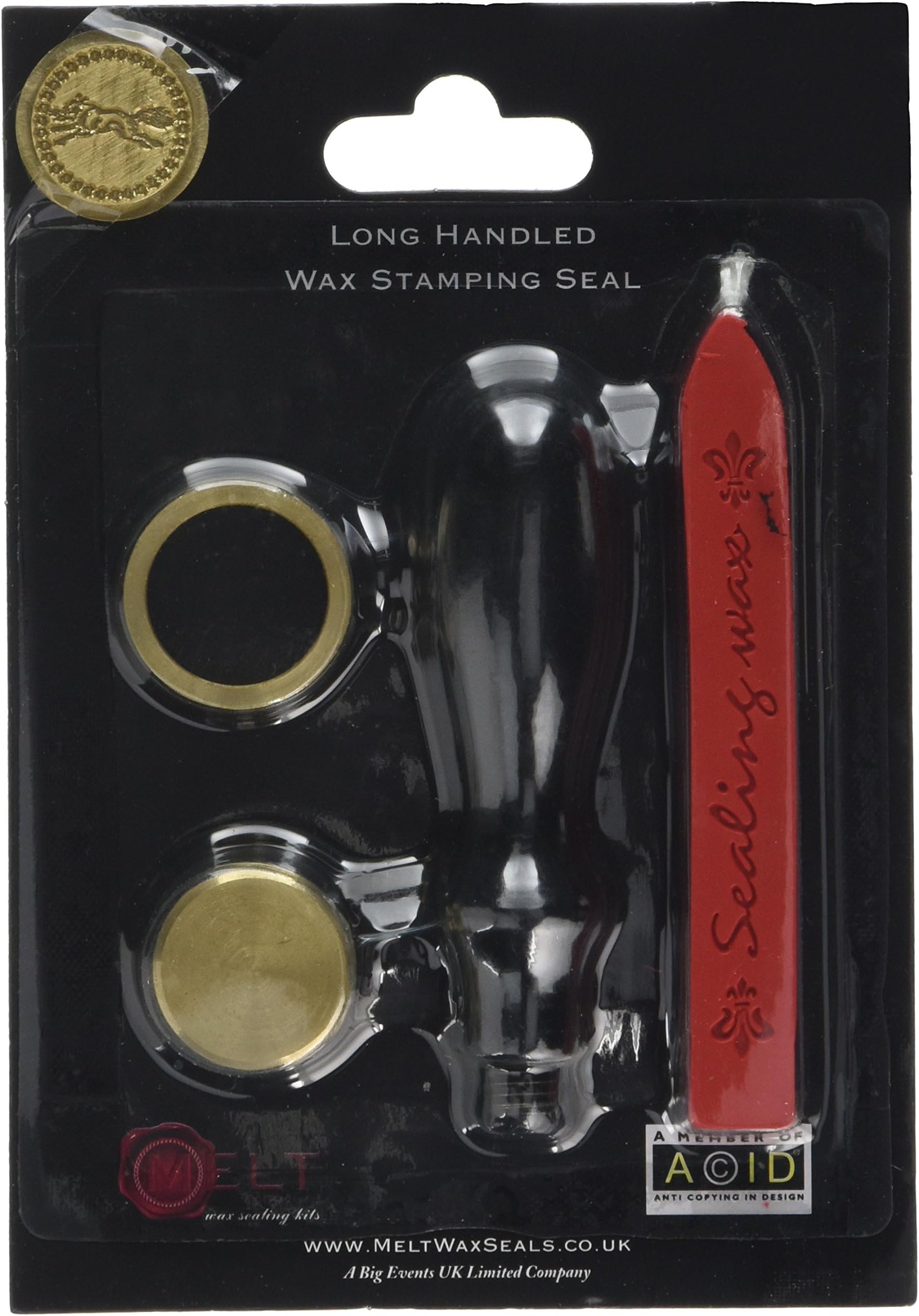 MELT Wax Stamp, Running Fox Coin Seal and Red Wax Stick XWSC195-Kit (S25)