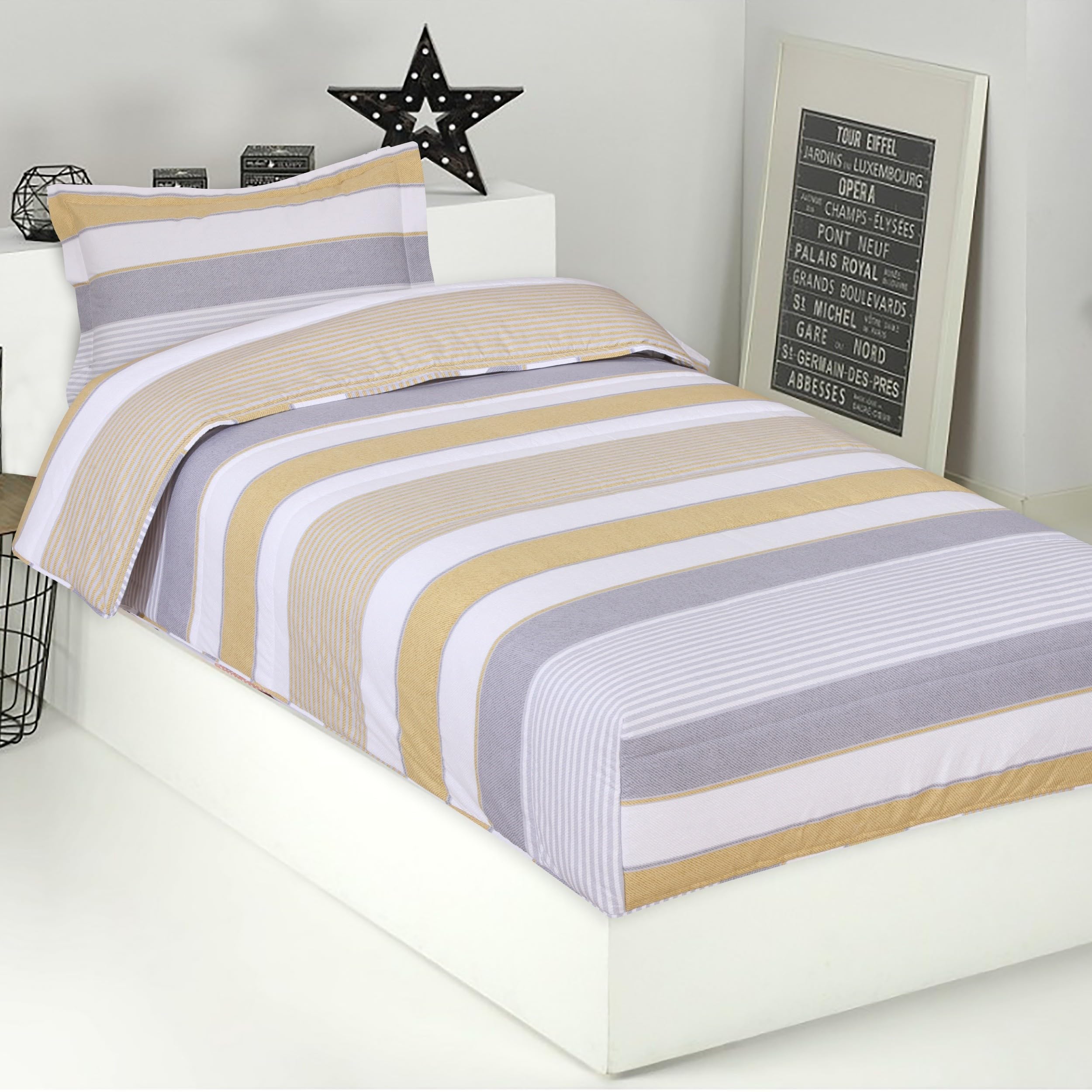 DHESTIA HOME - Edredón Ajustable Cama Nido, Litera, Cama 90 y Cama 105 Infantil y Juvenil - Color Color E, Talla Cama 105
