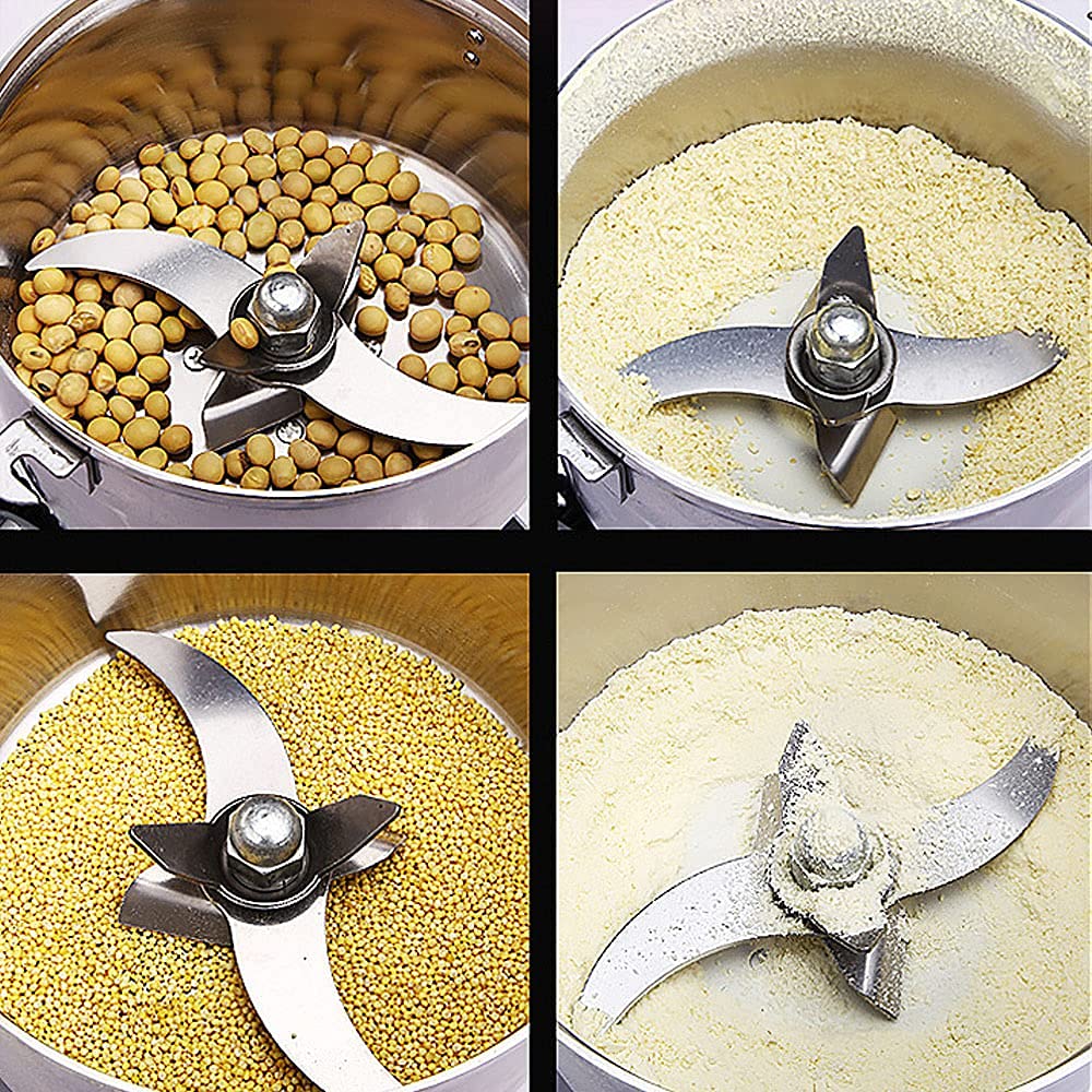 Macinacereali Elettrico 150G Macina spezie per Cereali alle Erbe 30 Secondi Macinacaffè e spezie Veloce Lavaggio Gratuito per la Lavorazione della Famiglia e della Medicina e del Laboratorio