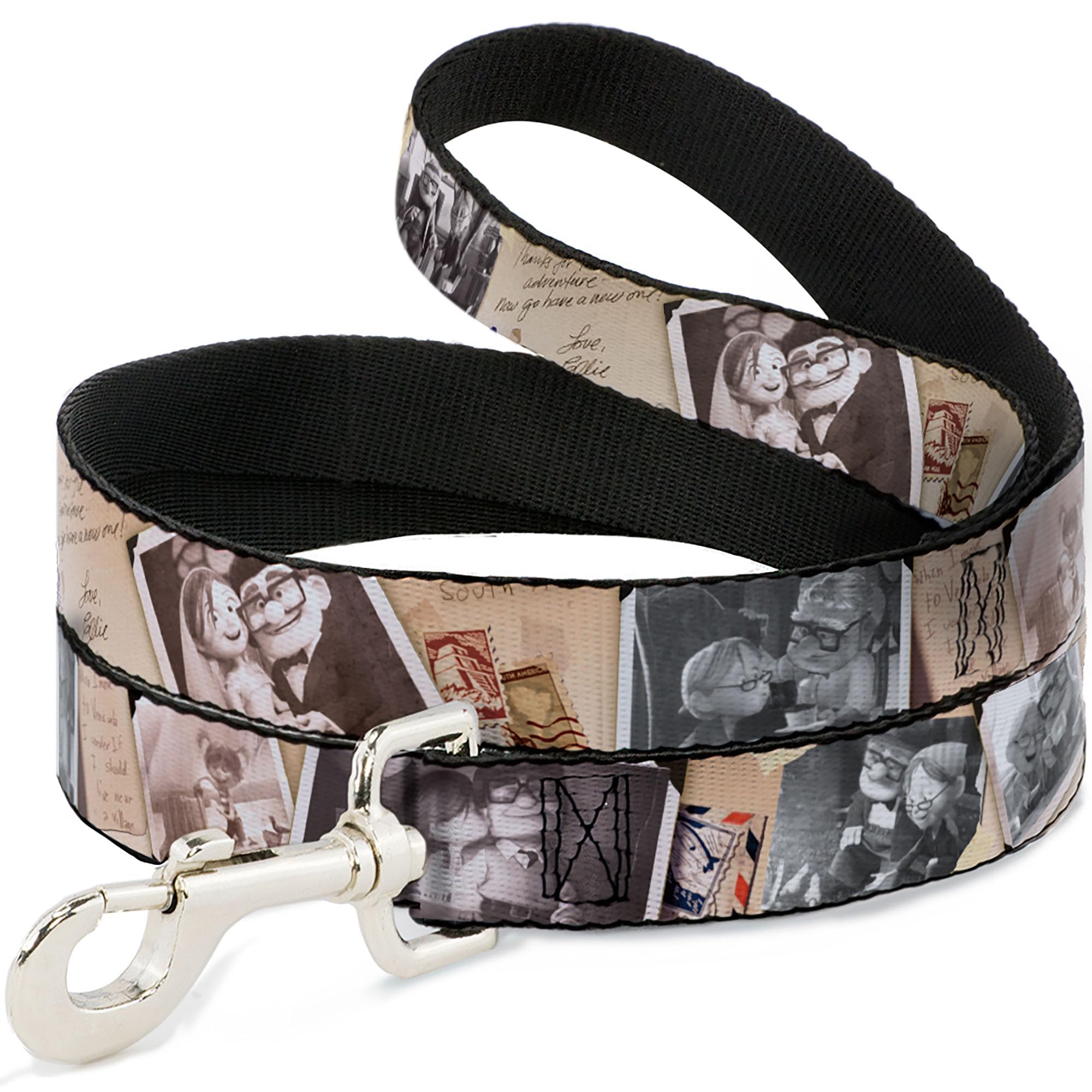 Disney Pet Leash, Dog Leash, Up Adventure Book Snapshots Post Cards, 4 Feet Long 0.5 Inch Wide