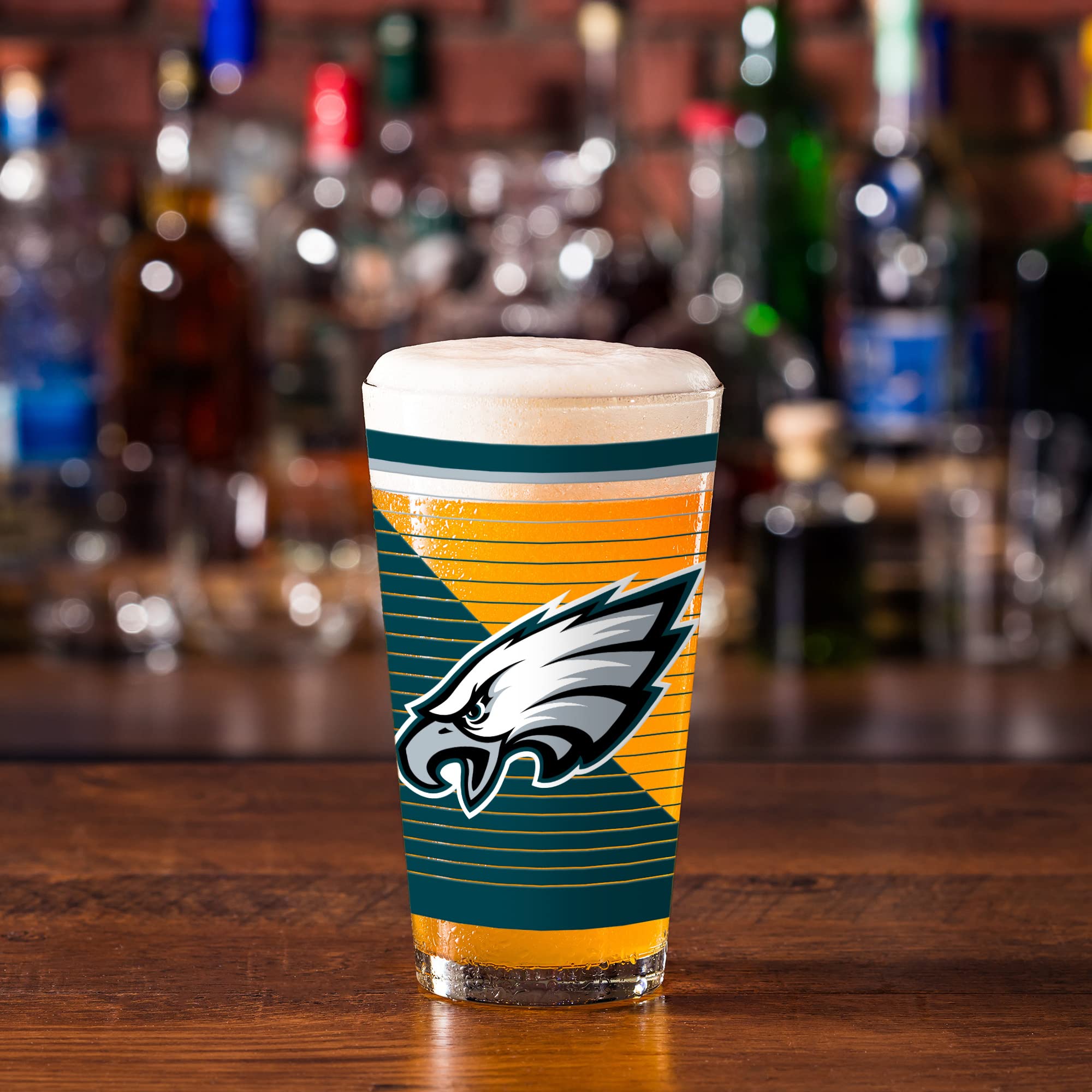 Philadelphia Eagles Pint Glasses - NFL Fan Gift -3