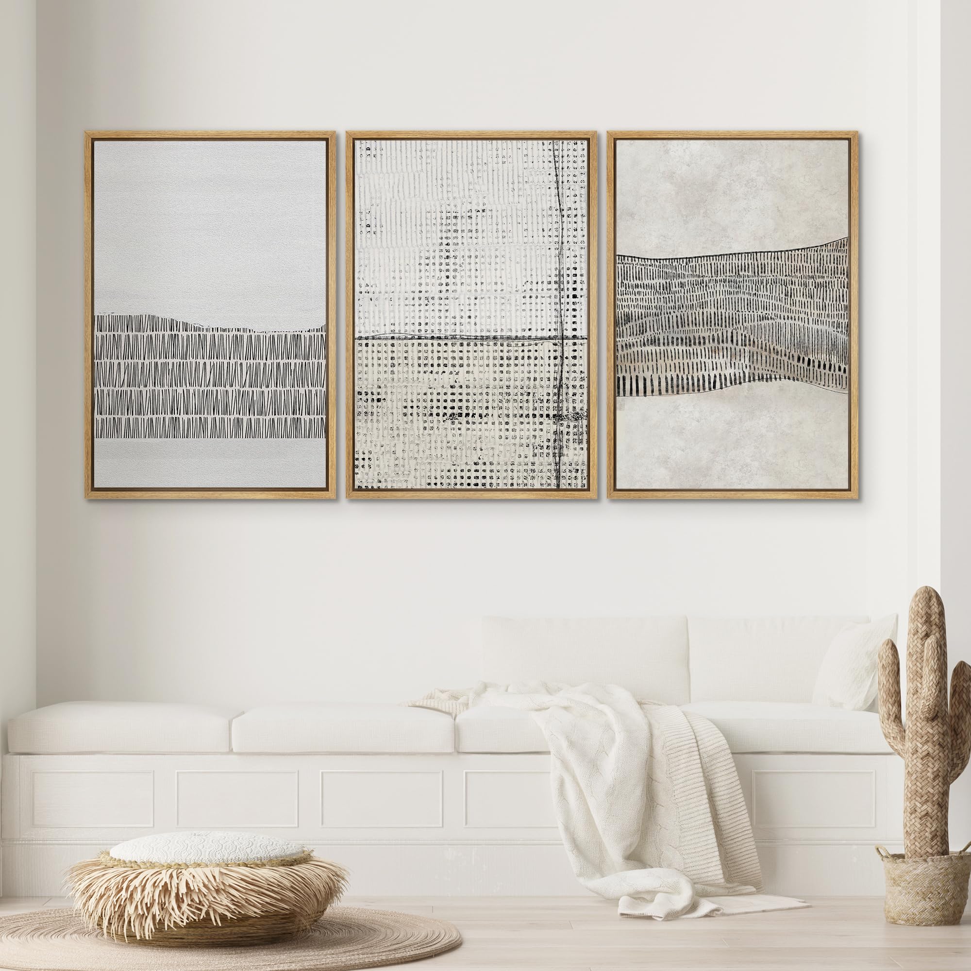Amazon.com: SIGNWIN Framed Canvas Print Wall Art Set Grunge Black
