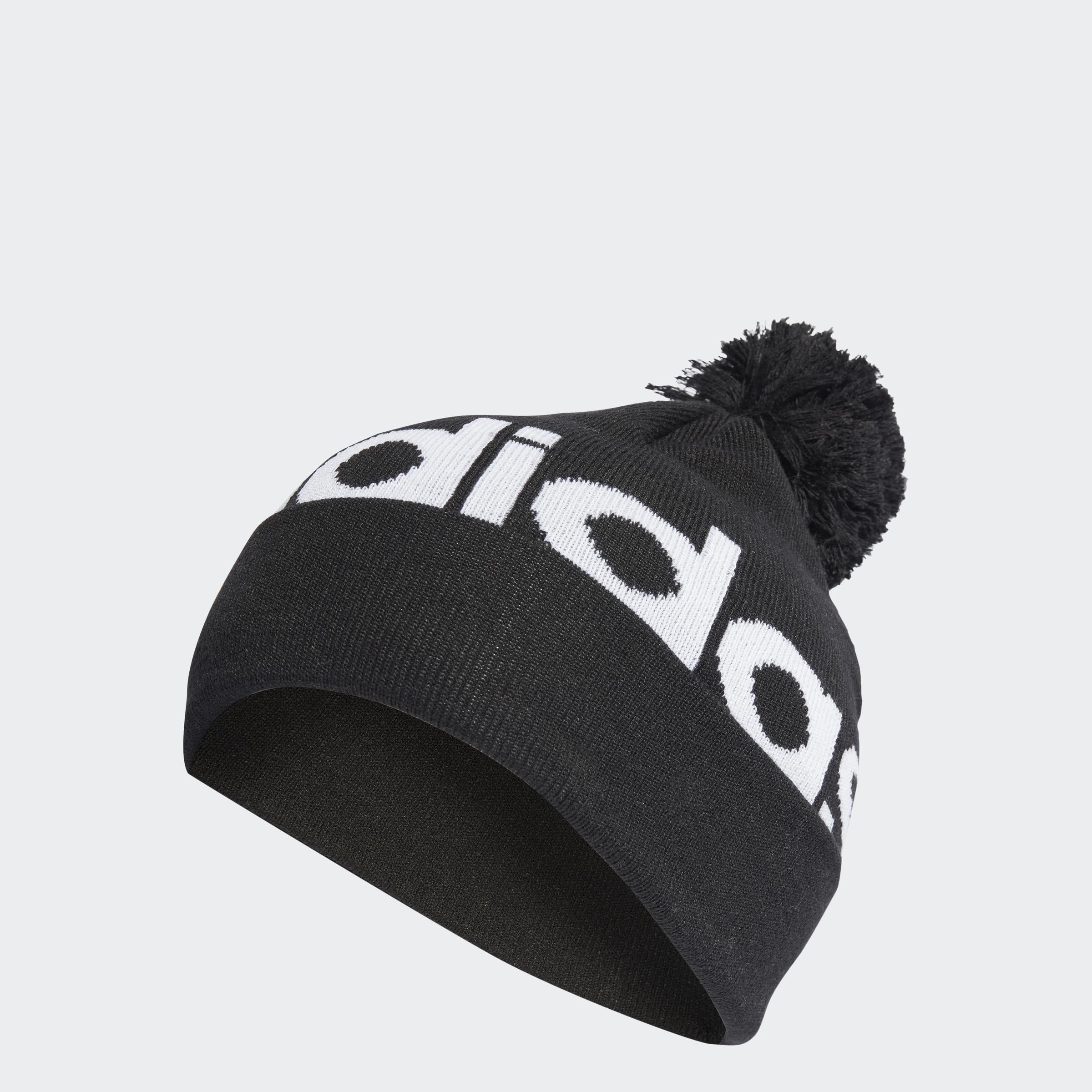 adidas Uniseks Pompom Beanie, Black/White, M