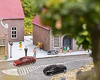 Vista 3 de Sratte 64 piezas de accesorios de escenario de tren modelo 1: 50 figuras pintadas a escala miniatura, figuras de personas, mini