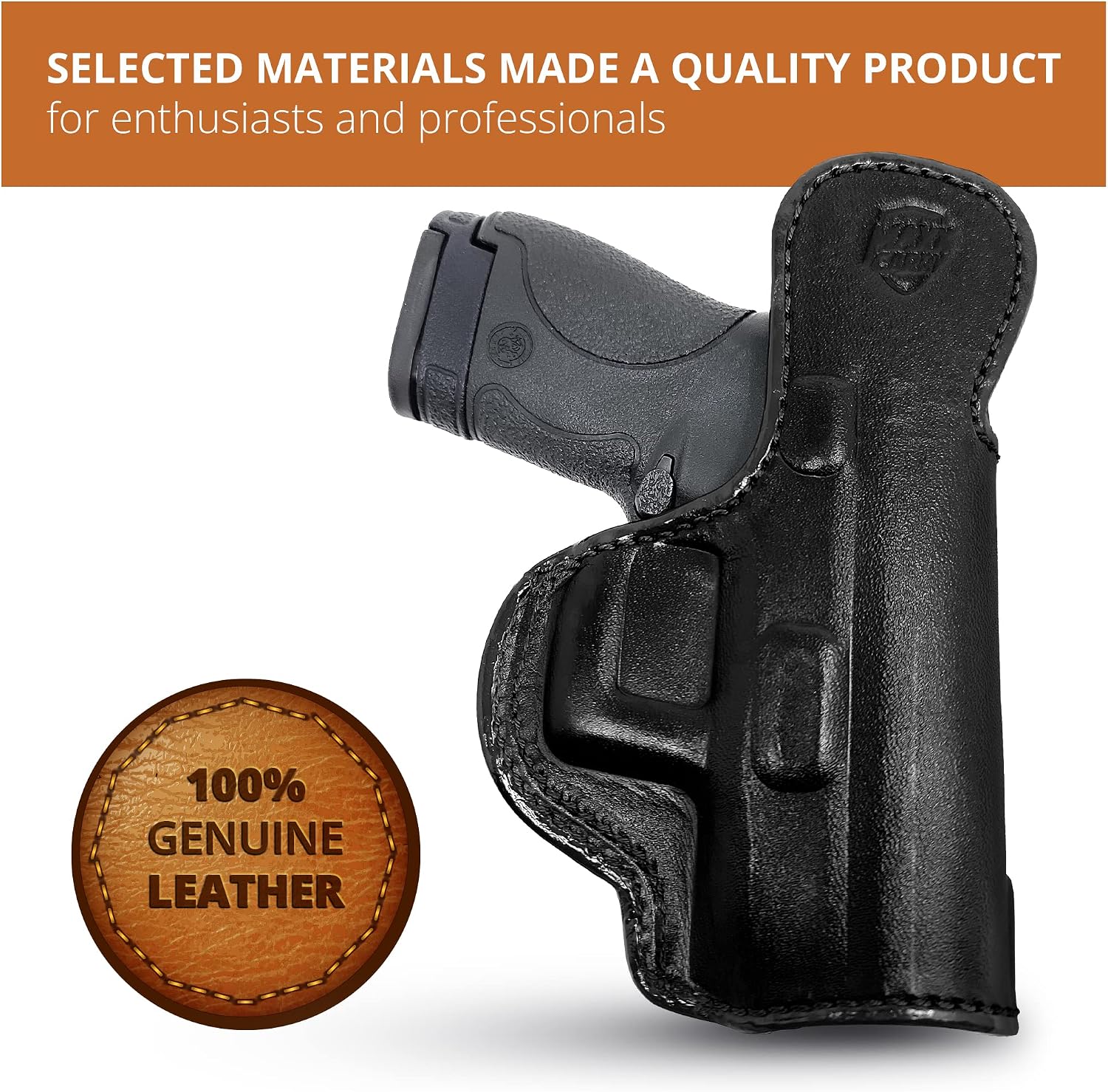 Genuine Leather Iwb Holster for S&W Shield Pistol - Tactical Handgun Iwb Leather Holster S&W Shield - Comfortable Appendix Everyday Carry - Maxx Carry Holsters