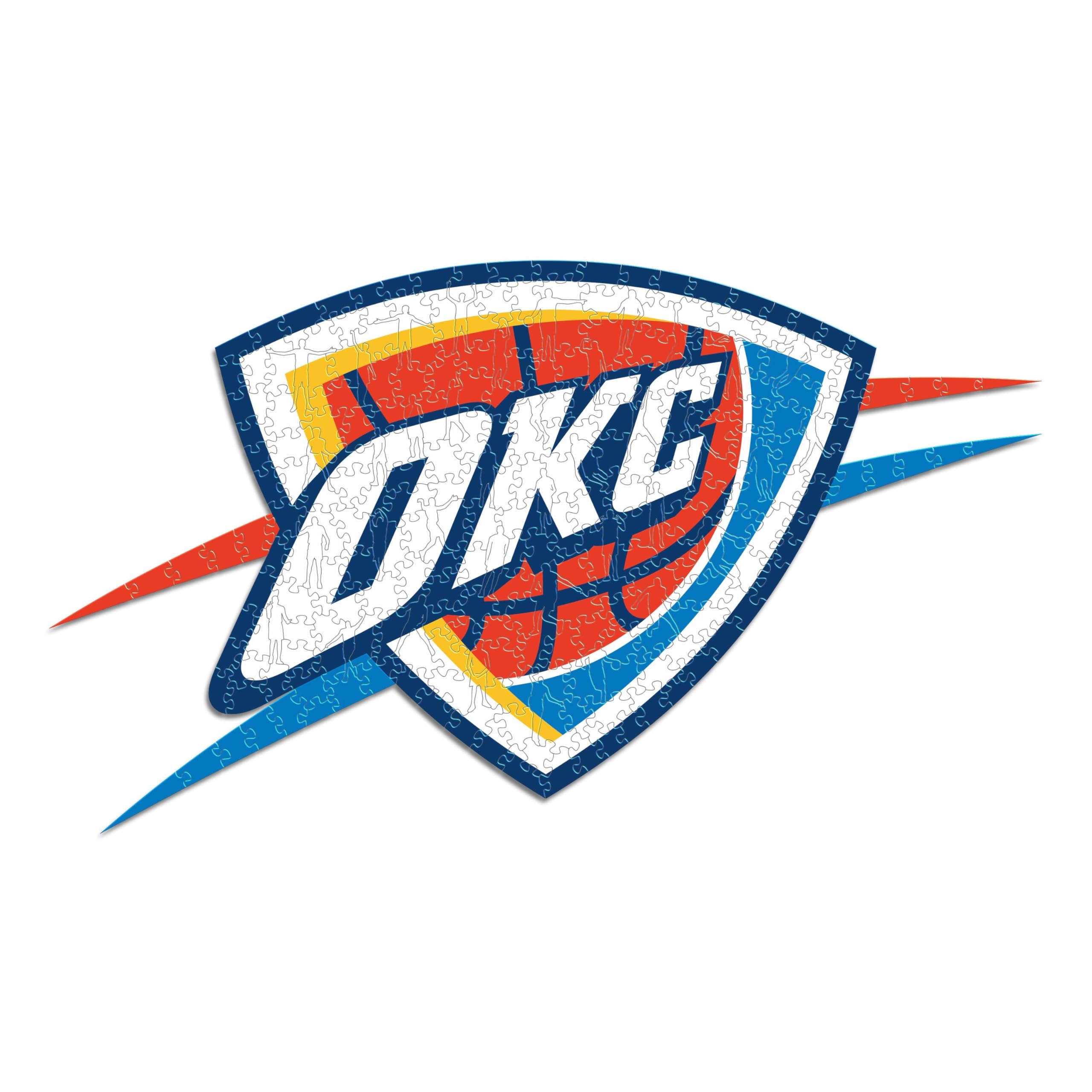 Iconic Puzzles - Drewniane puzzle NBA wielokolorowe M 270 szt. OklahomaCityThunder-M