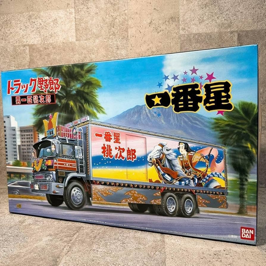 【未組み立て】トラック野郎 一番星 男一匹桃次郎 デコトラ 1/32 アオシマ 一番星 男一匹桃次郎 - AOSHIMA SCALE MODEL LINEUP