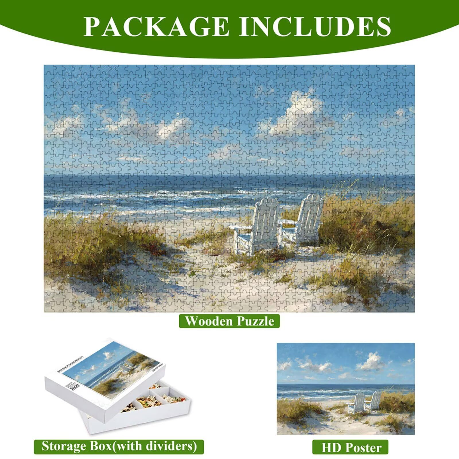 Puzzle Adulti - Oceano & Paesaggio - 2000 Pezzi Fabbricazione in Legno Robusto - Decorazione Murale con Poster - Prodotto Riservato ad Adulti e 14 Anni in Su (75x105cm) P3#435