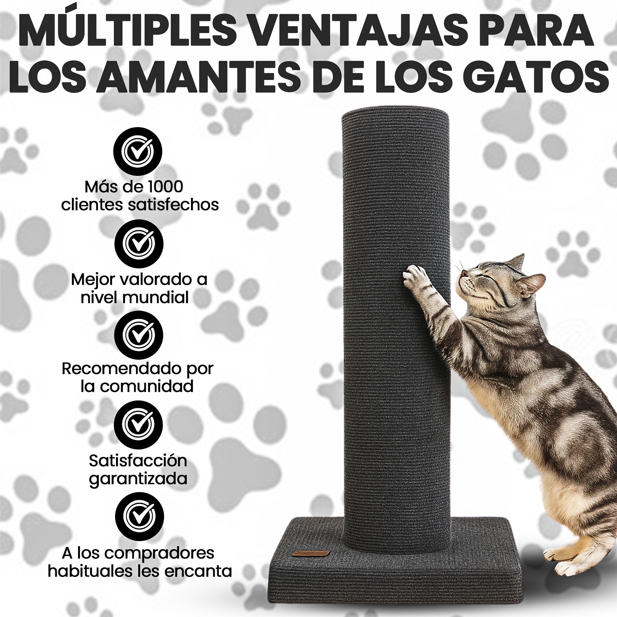 300cm x 40cm Rascador Gato + Pines de fijación. Alfombra rascador para Gatos con Autoadhesivo. Protector Sofa Gatos arañazo. Rascador Gatos Sofa (Gris). Ideal para Sofás, Paredes y Muebles DIY.
