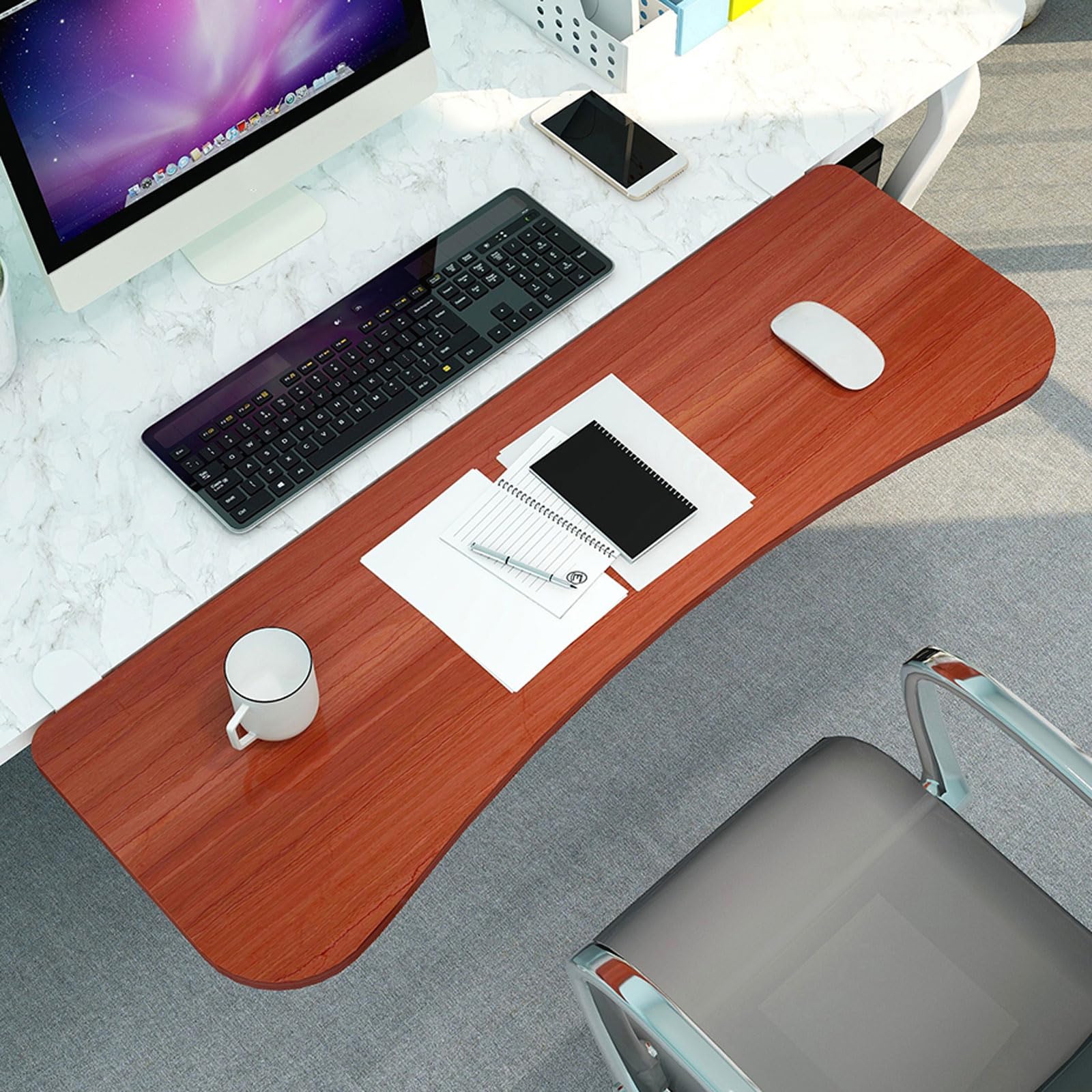 Rallonge de bureau ergonomique contre le mal de dos et la fatigue des bras
