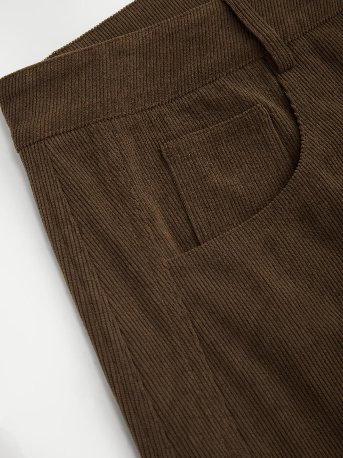 CIDER Corduroy Pants Women Barrel Leg Trousers Mid Waist Pocket Casual Solid Long Pants Wide Leg Trendy