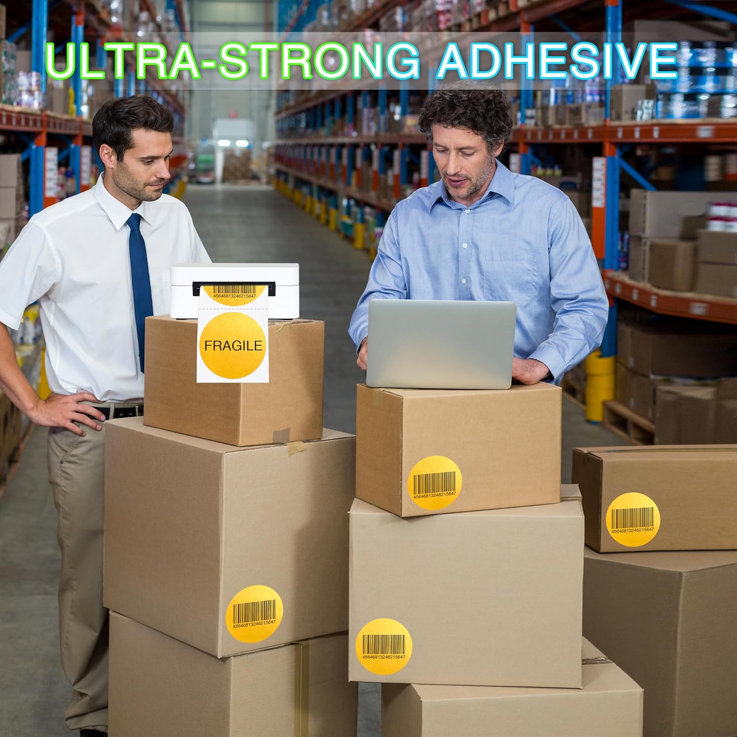 PARLAIM Round Thermal Labels 3 Inch Gold, 500PCS Circle Direct Thermal Printer Sticker for Home Business Bottle DIY Design, QR Code, Name Tag, Moving Box Address Label - Image 4