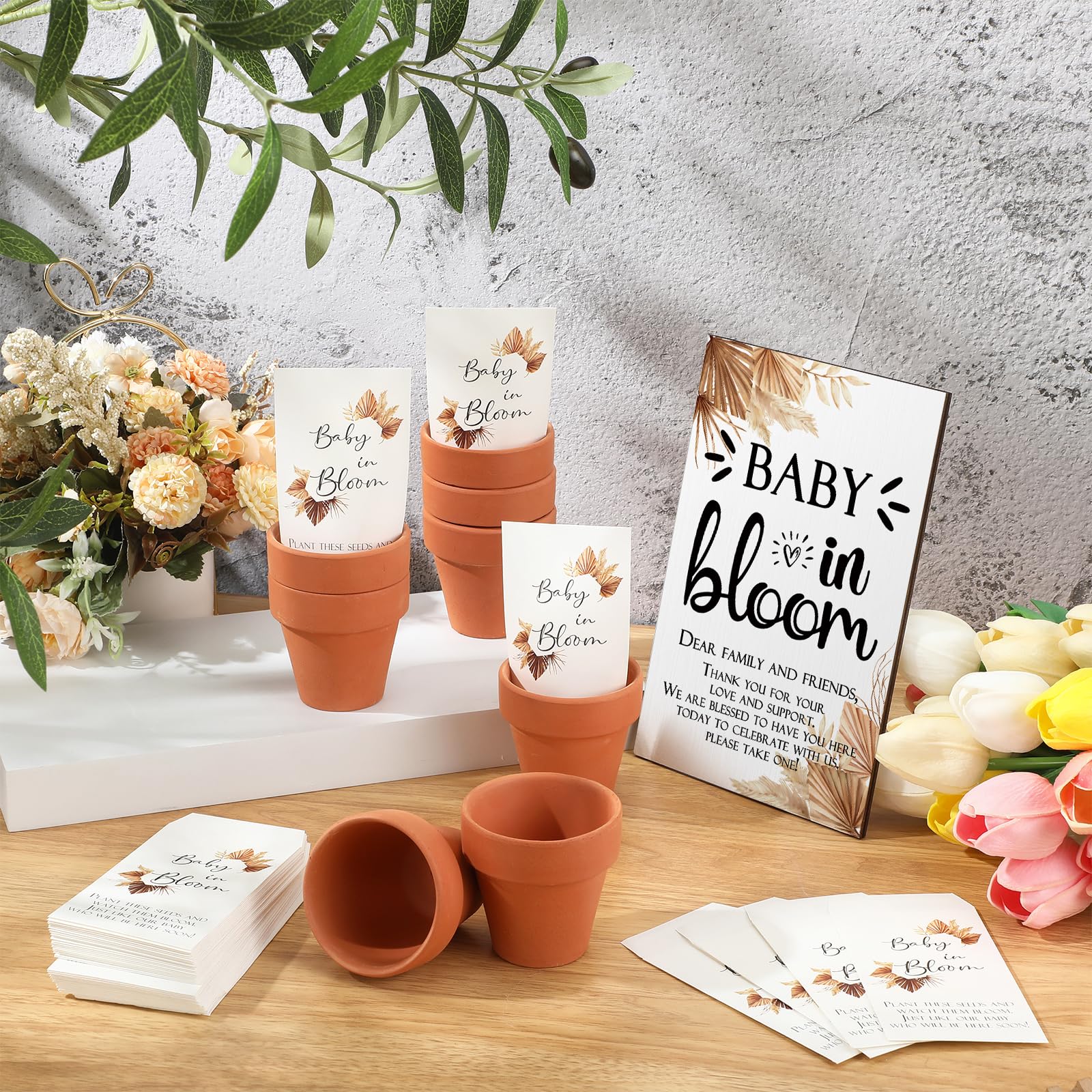 Bouquet Baby Shower Flower Favors Baby In Bloom Seed Packet Favors