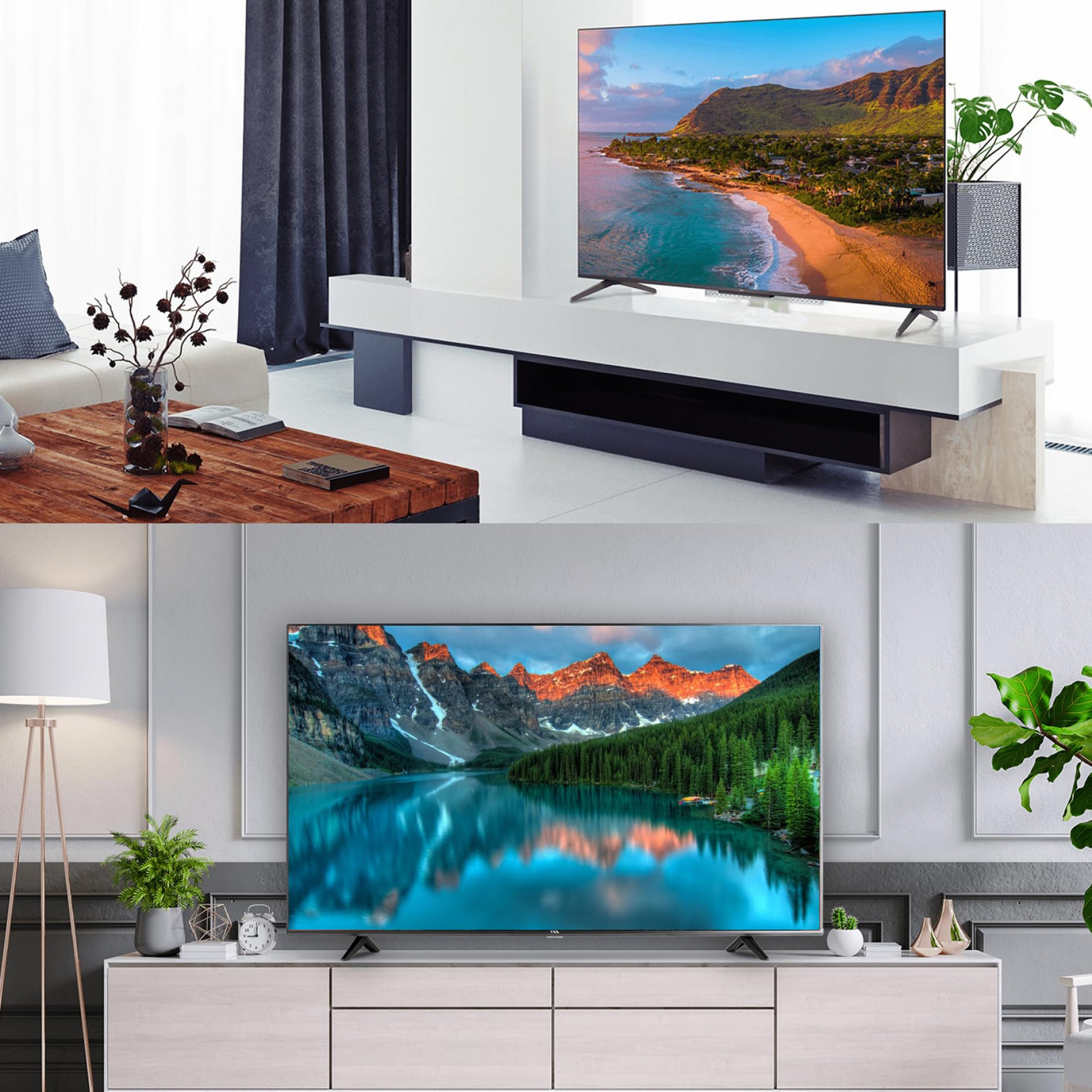2 Pezzi Black TV Stand in Alluminio in Lega Universale Television Stand per 32-75 TV Pesante Stabile Stabile Accessori sostitutivi