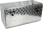Inspirer Studio Argent aluminium lourd de prise en charge ATV Boîte à outils de lit de remorque avec serrure (36" X 17" X 18")