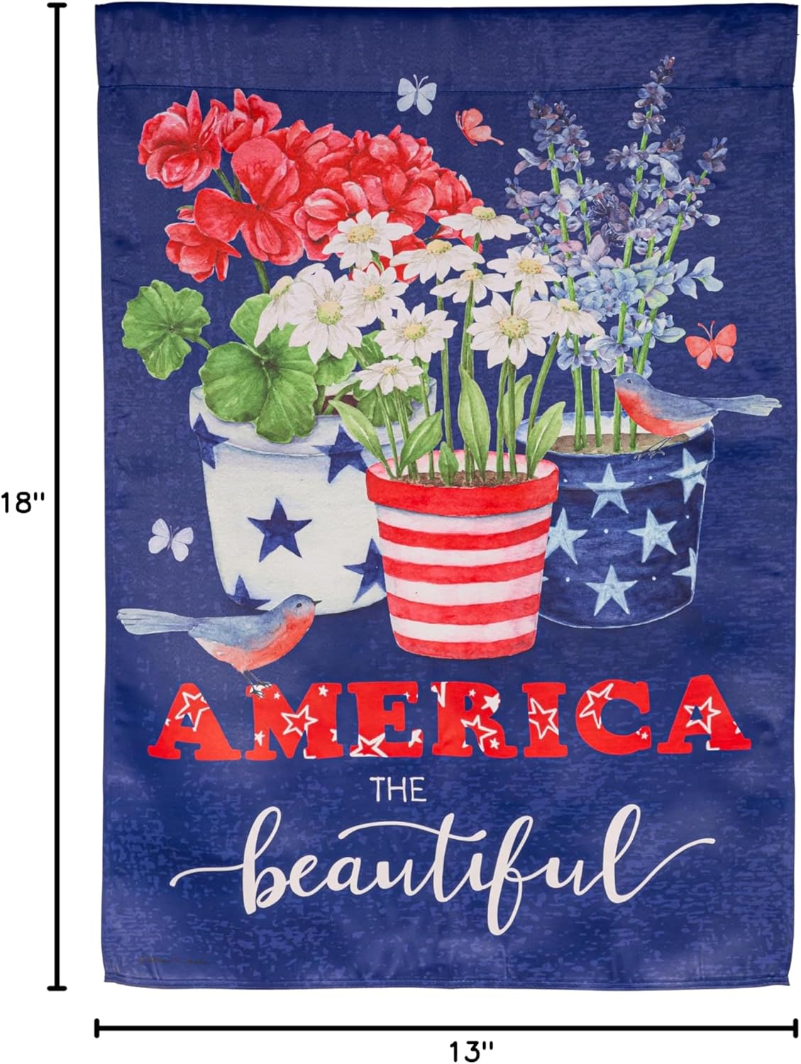 Evergreen Flag,America the Beautiful Suede House Flag,28X0.02X44 Inches