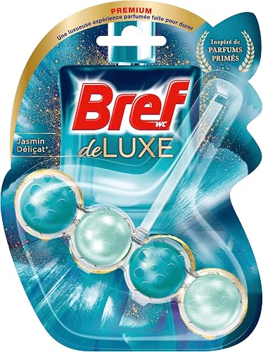 BREF WC Deluxe Jasmin Delicat, Bloc WC, Produit Nettoyant pour toilettes Parfume
