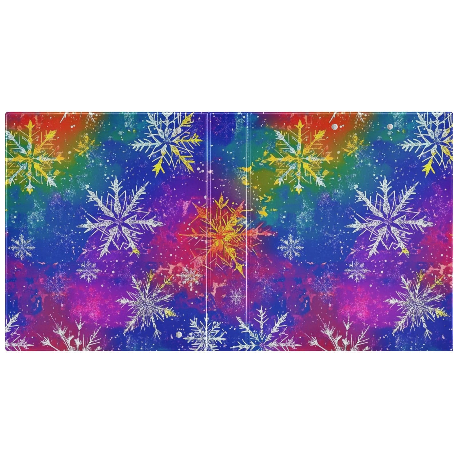 Reliures de 3,8 cm pour l'école Flocons de neige Couleurs vives