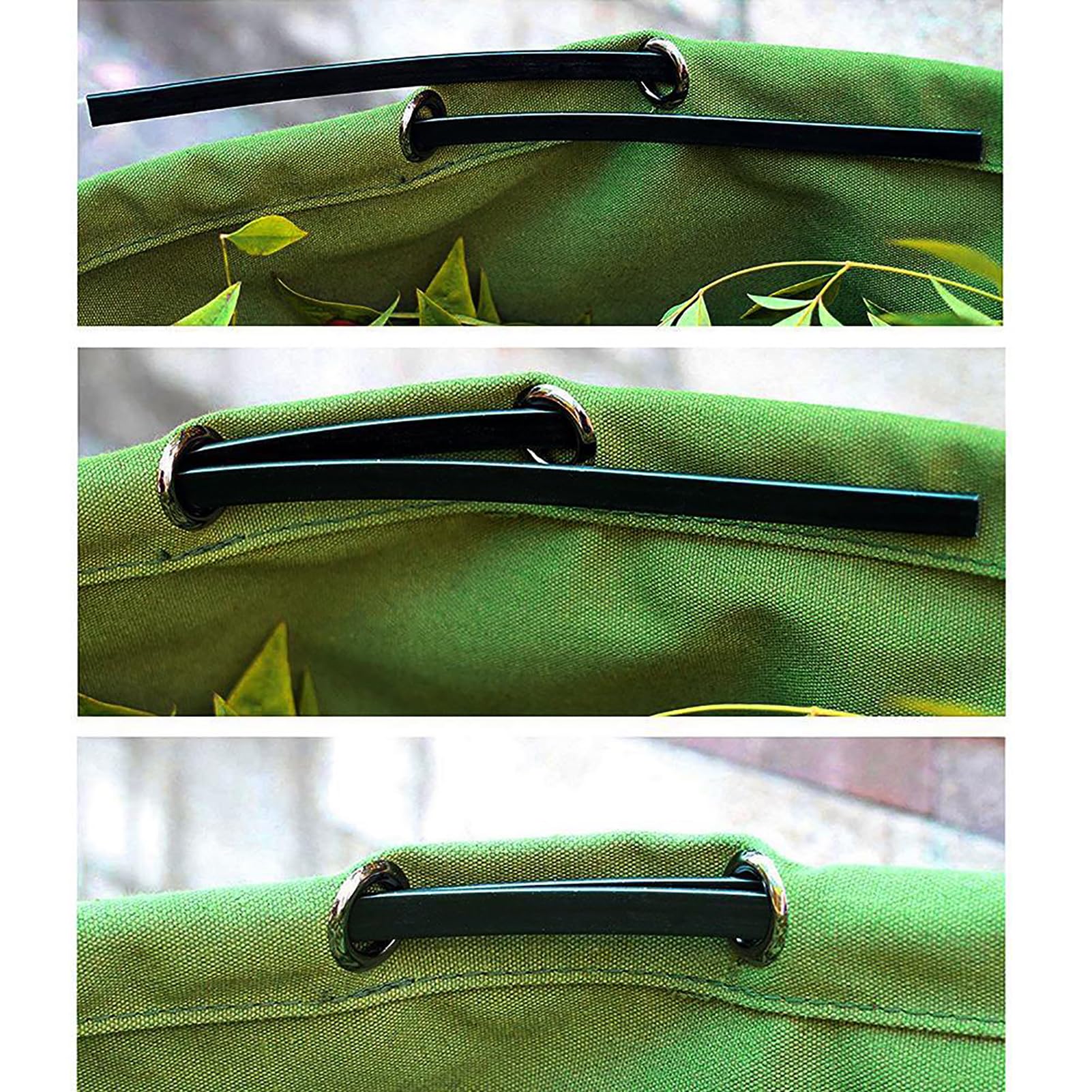 Sac à déchets de jardin 125 L en toile robuste robuste – Sac de jardin pliable polyvalent – Sac de jardin pliable et polyvalent en couleur noire