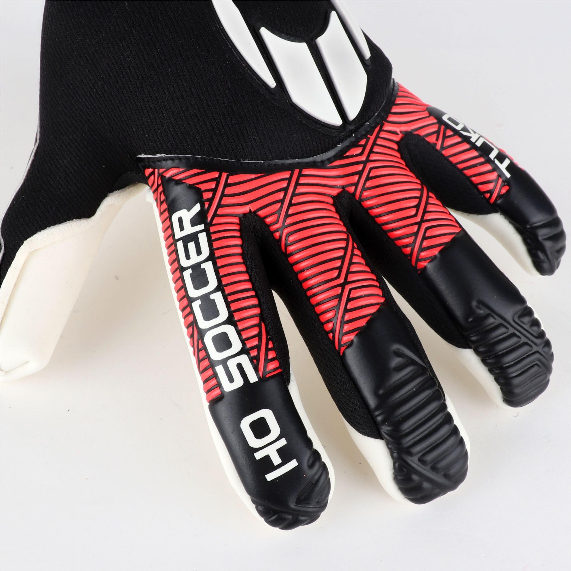 HO Soccer Tuko Prime KONCEPT Red Team, Guantes Portero, Unisex Adulto, Negro/Rojo.