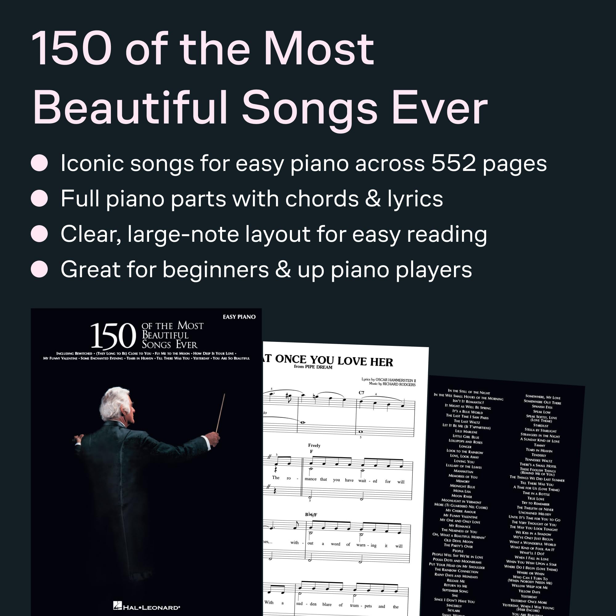 150 of the Most Beautiful Songs Ever (Easy Piano (Hal Leonard))