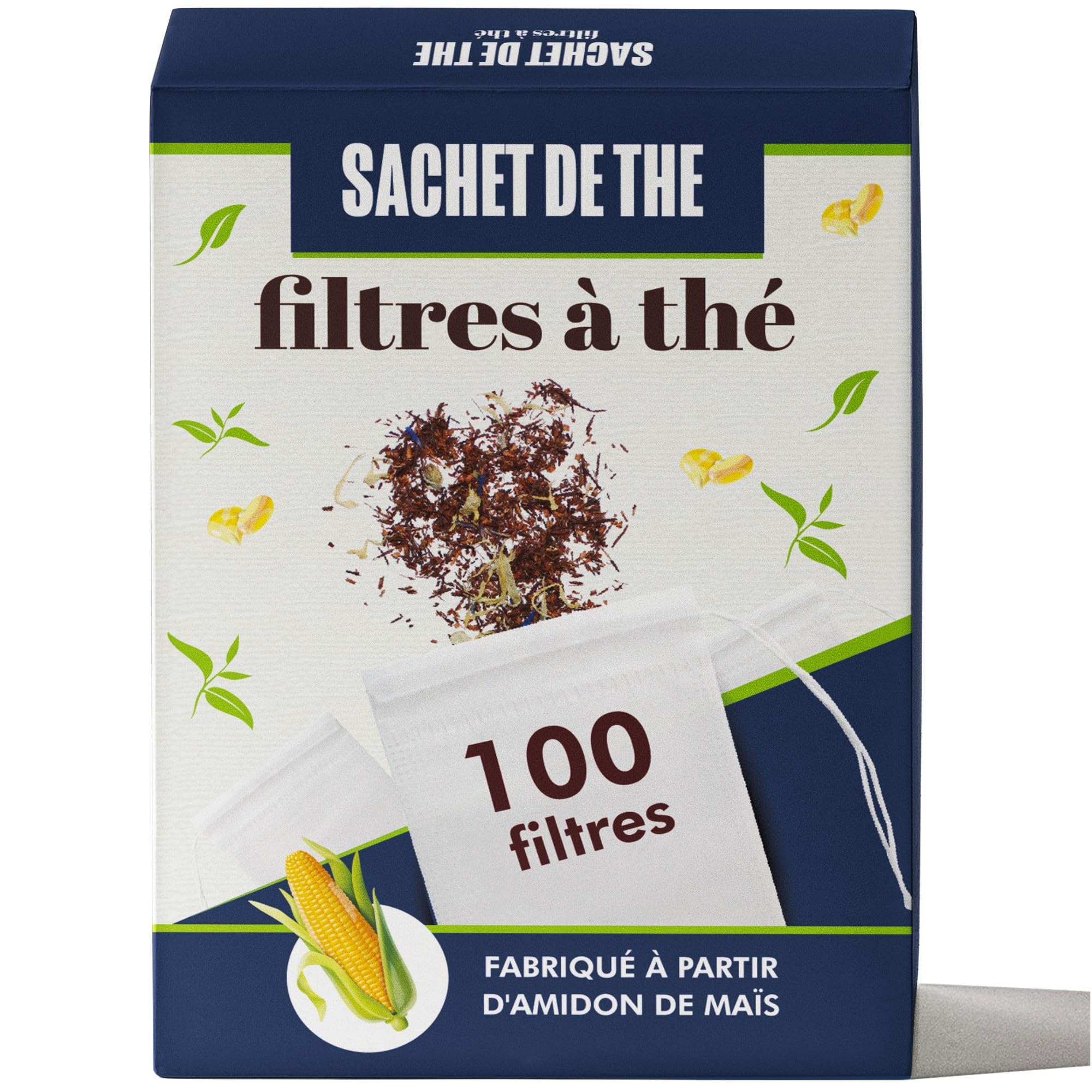 400 Sachets De Thé Jetables Compostables En Fibre De Maïs - Grand Format 8x10 Cm, écologiques