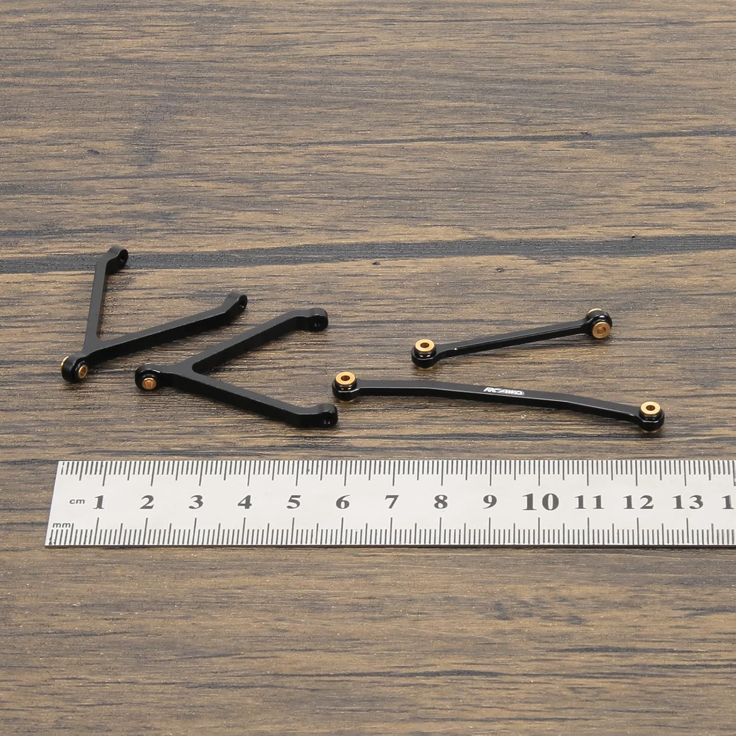 RCAWD Weighted Servo Y-Link Linkage Steering Link Tie Rod w Brass Pivot Ball for FMS EAZYRC ROC Hobby FCX24 1/24 Crawlers Upgrades Parts for #C3027#C3028 Black