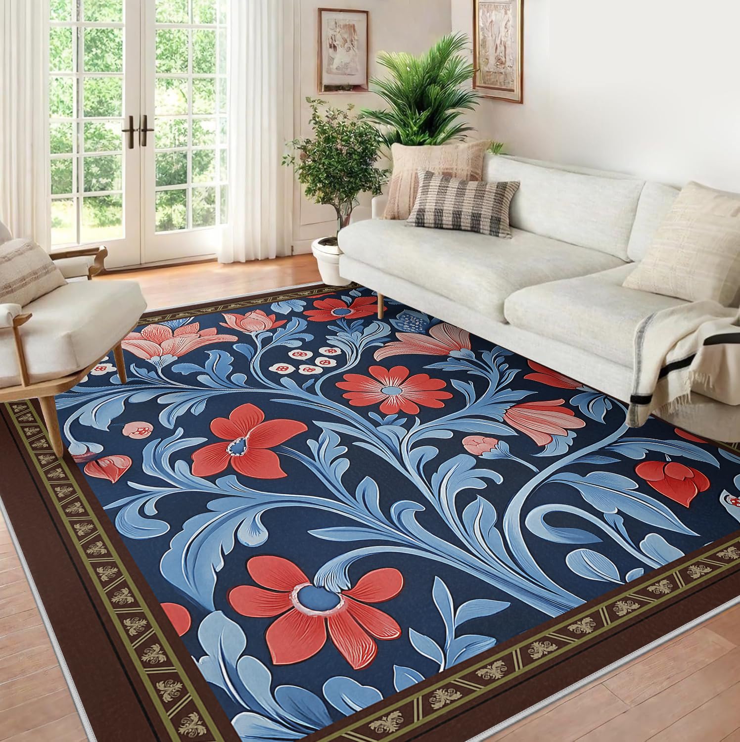 Tapis antidérapant vintage 100x200cm pour éviter les glissades