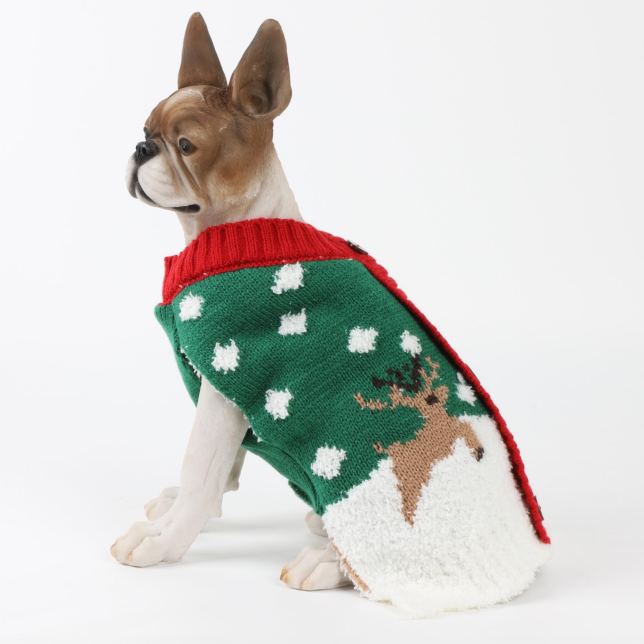 HAPEE Weihnachtspullover Für Hunde – Design "Weihnachtsmann", Größen XS–XXL, Aus Weichem Acrylgarn